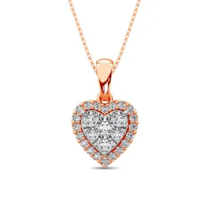 Diamond Fashion Pendant 1/2 ct tw Round Cut in 14K Rose Gold