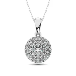 Diamond Fashion Pendant 5/8 ct tw Round Cut in 14K White Gold