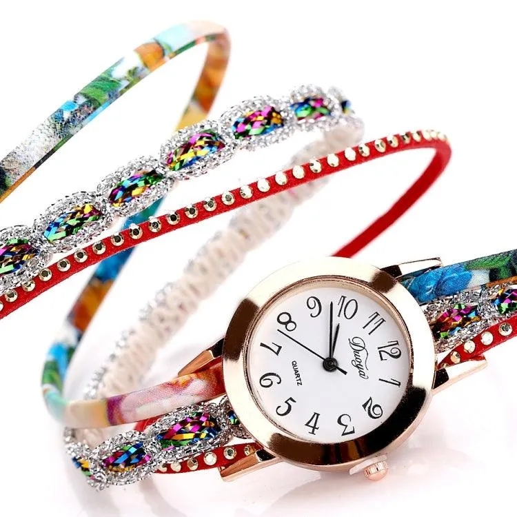 Douya D048 Ethnic-Inspired Round Quartz Bracelet Watch