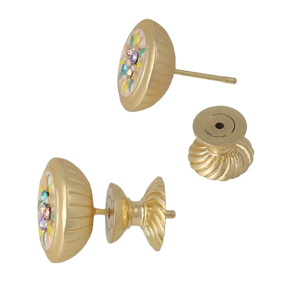 Dresser Knob Stud Earrings