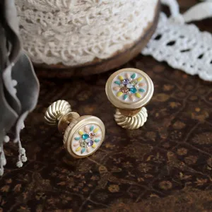 Dresser Knob Stud Earrings