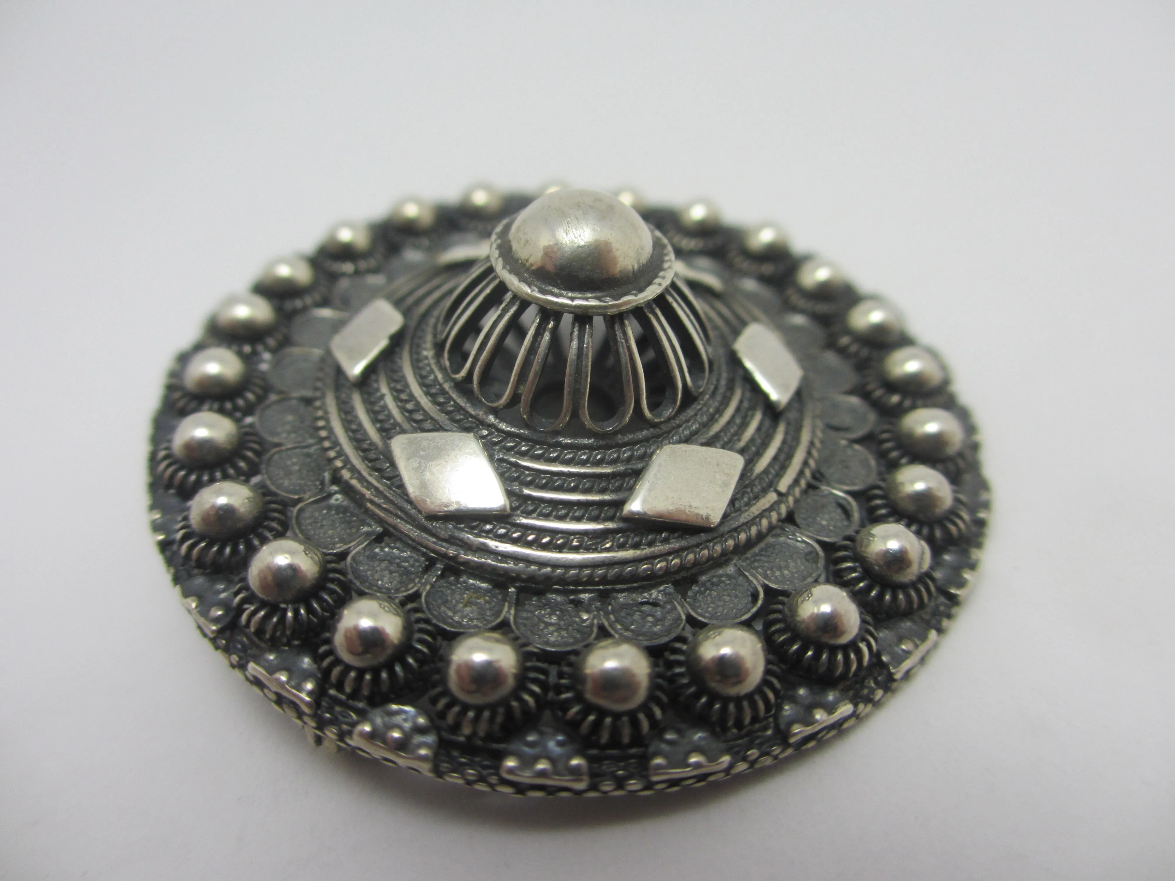 Dutch Silver Zeeuwze Knot Brooch Pin Vintage Art Deco c1920