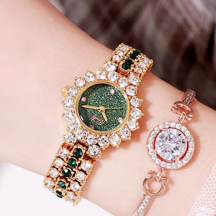 Elegant Women's Quartz Diamond-Studded Bracelet Watch by Gedi 52004