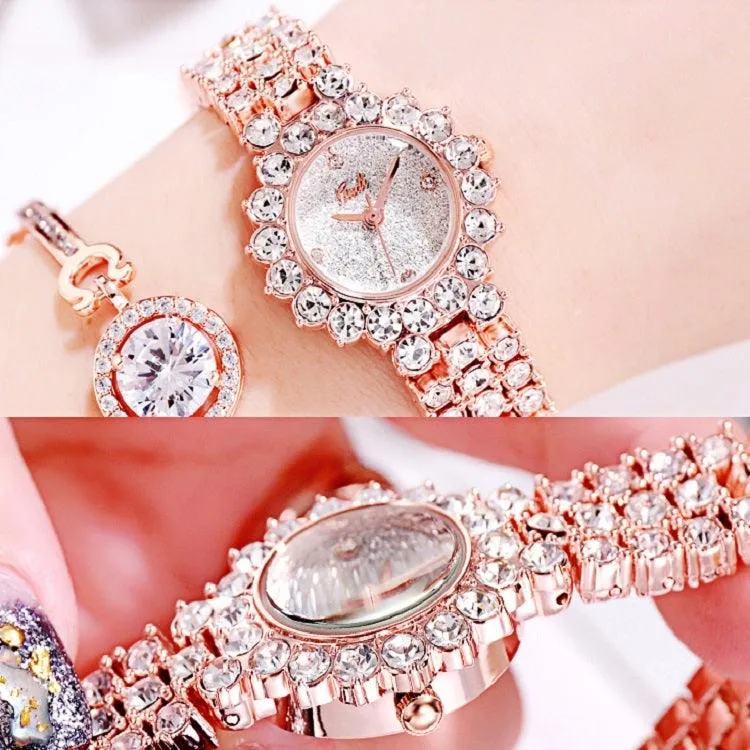 Elegant Women's Quartz Diamond-Studded Bracelet Watch by Gedi 52004