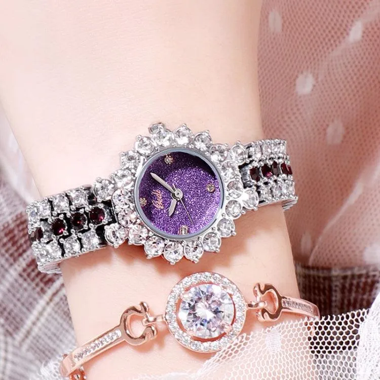 Elegant Women's Quartz Diamond-Studded Bracelet Watch by Gedi 52004