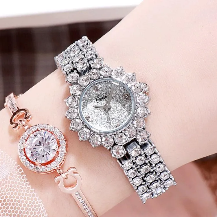 Elegant Women's Quartz Diamond-Studded Bracelet Watch by Gedi 52004