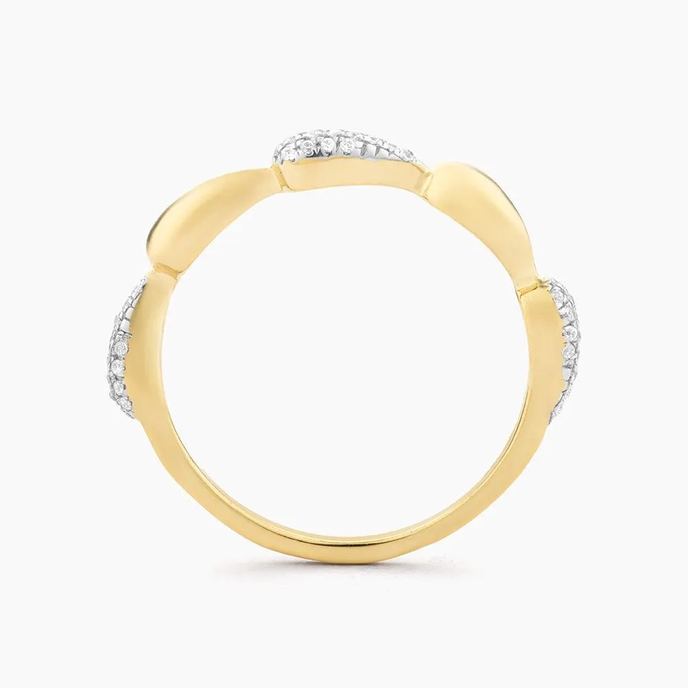 Ella Stein Raindrops Falling Stackable Ring in Gold - Size 6