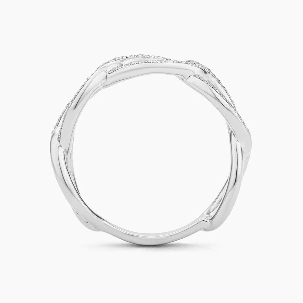 Ella Stein Triple Link Statement Ring in Sterling Silver - Size 5