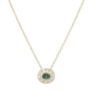 Emerald Halo Necklace