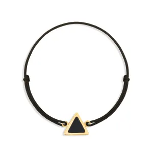 Enamel Triangle Cord Bracelet