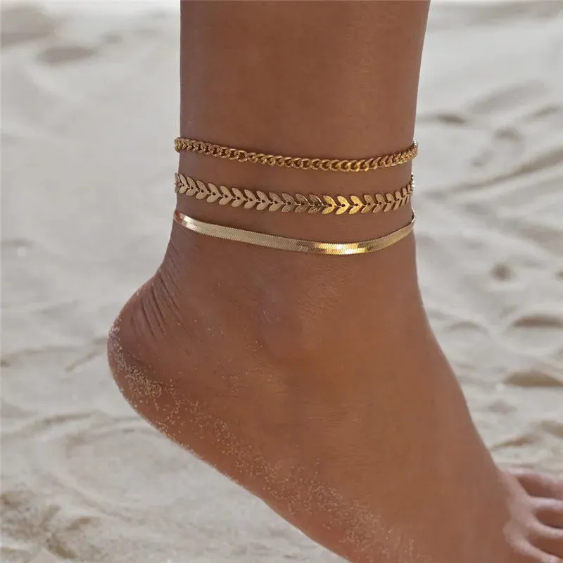 Fashion Jewelry Leg Chain Ankle Bracelets Women Accessories