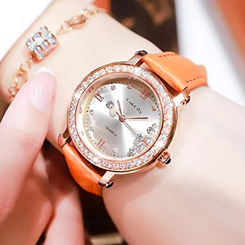 Fashion Quartzf Women Dress Crystal Large Face Watch