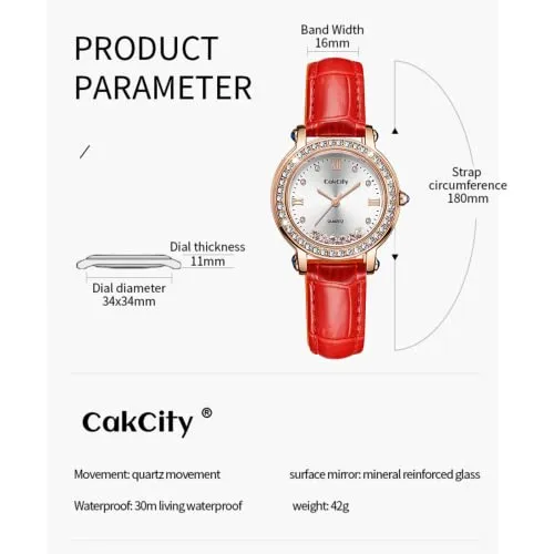 Fashion Quartzf Women Dress Crystal Large Face Watch