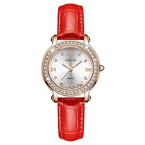 Fashion Quartzf Women Dress Crystal Large Face Watch