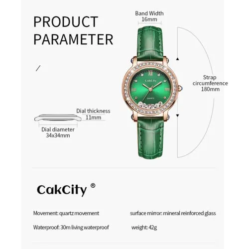 Fashion Quartzf Women Dress Crystal Large Face Watch