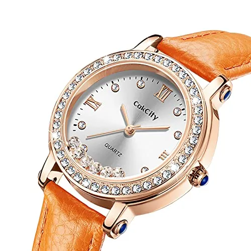 Fashion Quartzf Women Dress Crystal Large Face Watch