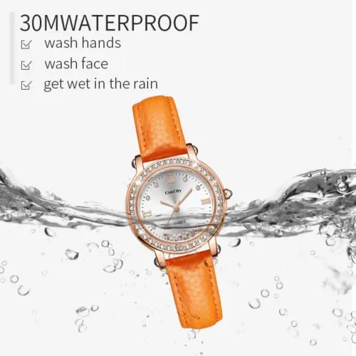 Fashion Quartzf Women Dress Crystal Large Face Watch