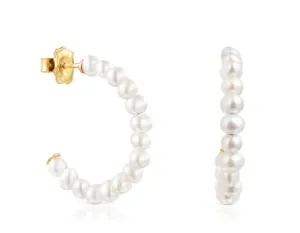 Fresh Water Pearl Hoop Earrings