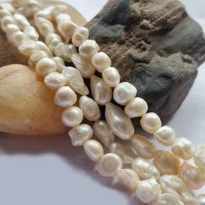 Freshwater, Pear, Real, Pearl, Sold, Per, Line, about,  42 Beads, String, Baroque Natural, Color Size, Approximately 8~11mm