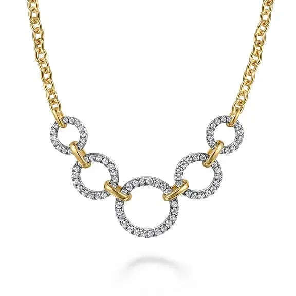 Gabriel & Co. Diamond Circles Chain Necklace