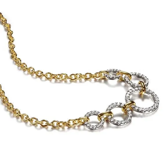 Gabriel & Co. Diamond Circles Chain Necklace