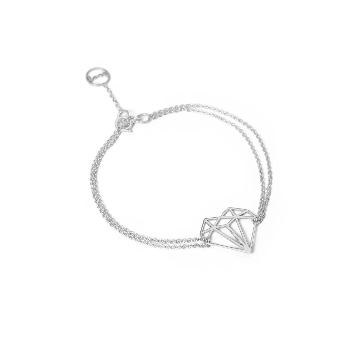 Geometry Heart Chain Bracelet