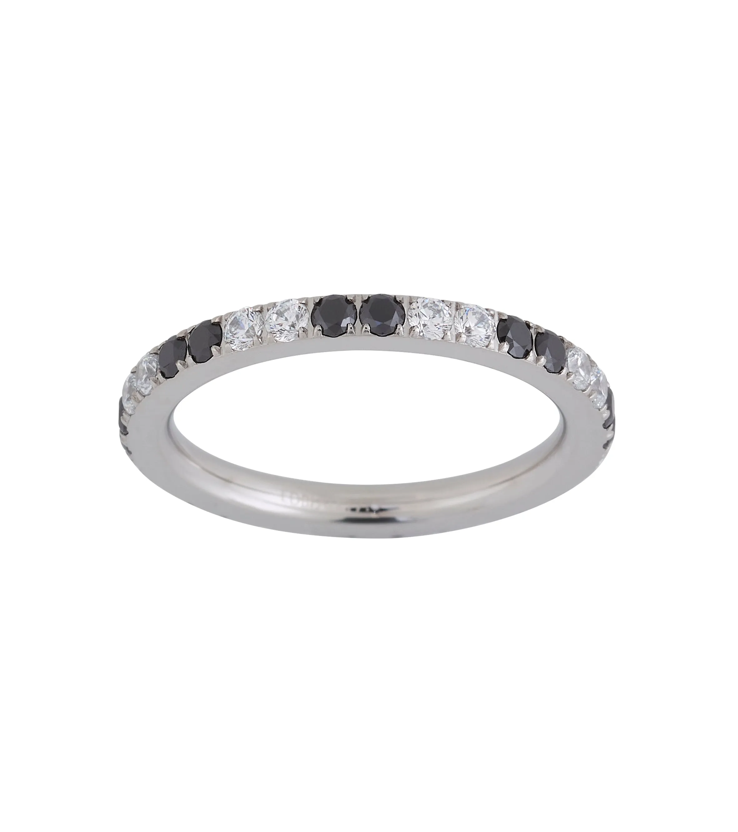 Glow Ring Black White Steel