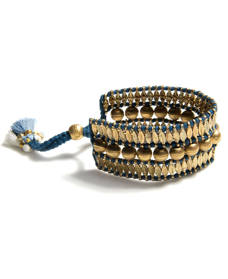 Good as Gold Woven Brass Bracelet, India