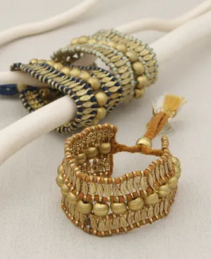 Good as Gold Woven Brass Bracelet, India