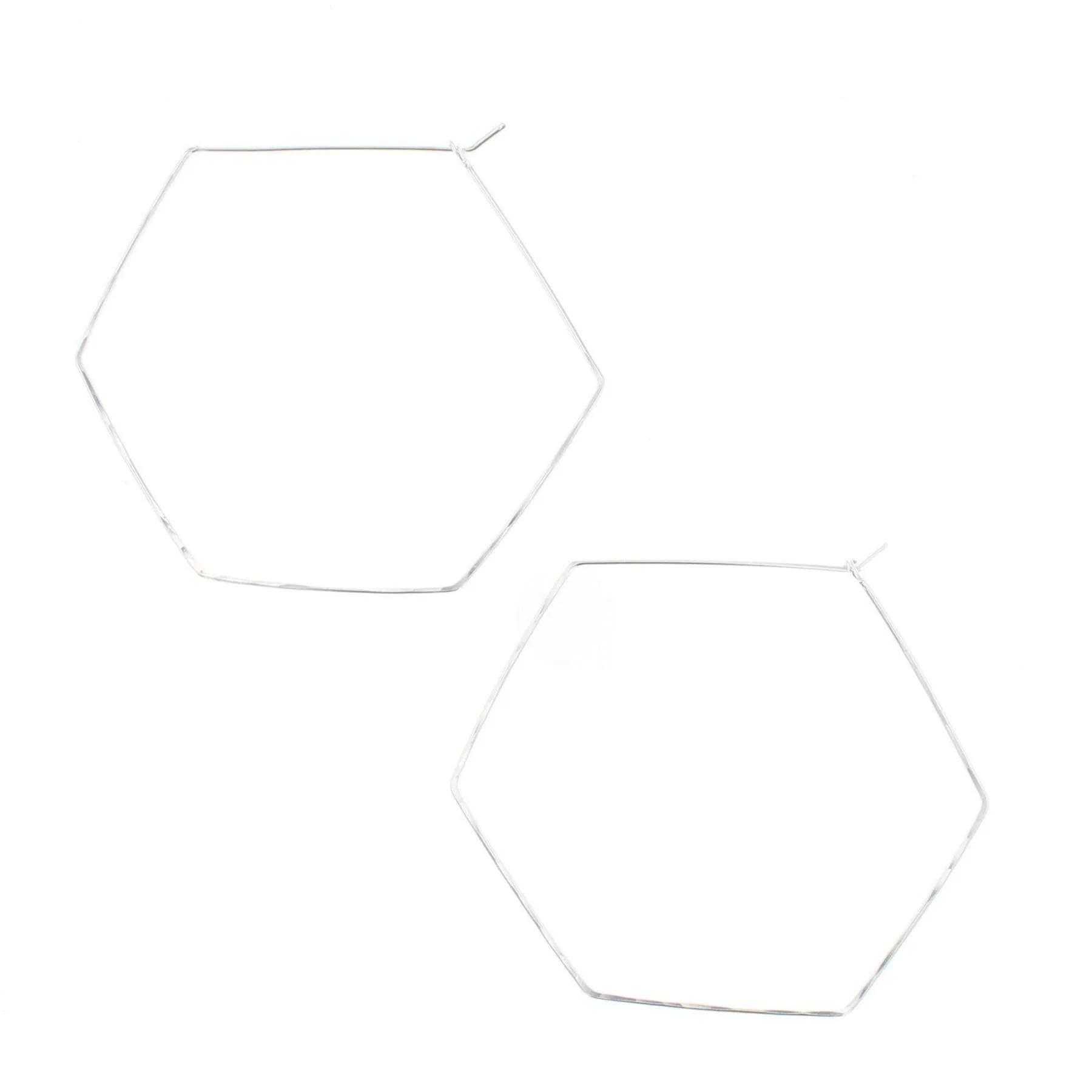 Hexagon Hoop Earrings