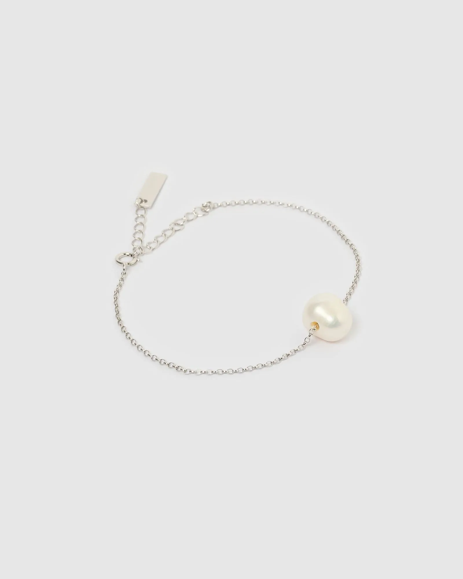 Izoa Coral Bracelet Silver Pearl