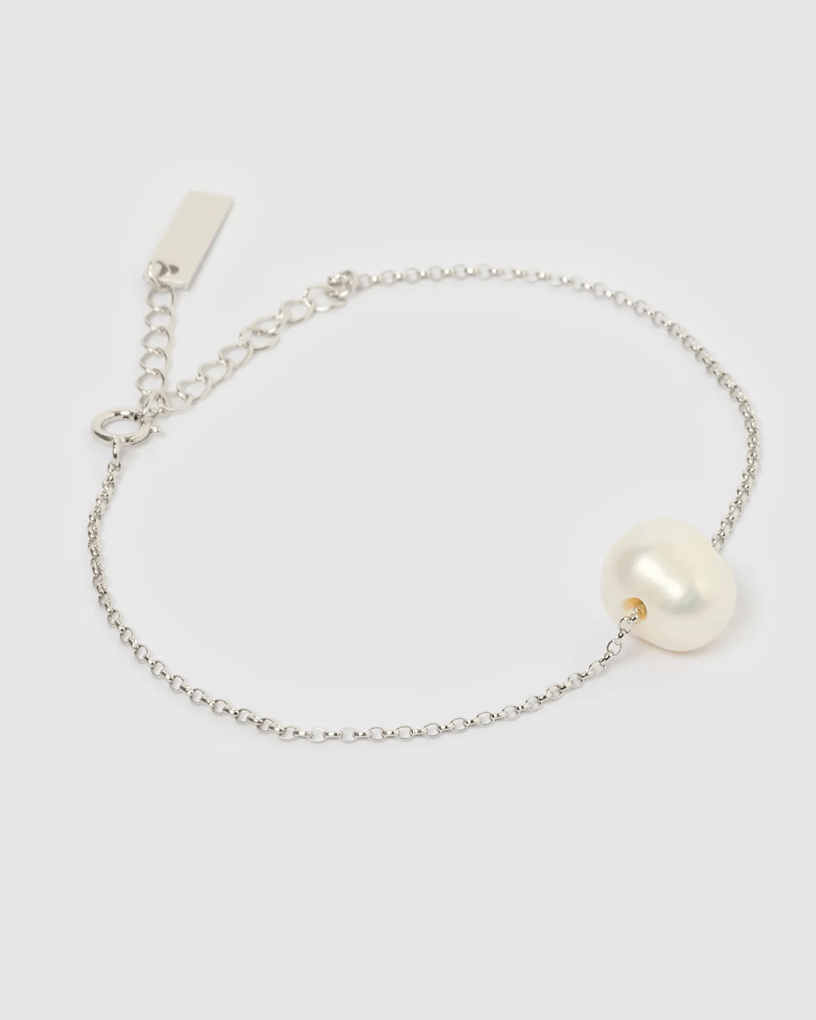 Izoa Coral Bracelet Silver Pearl