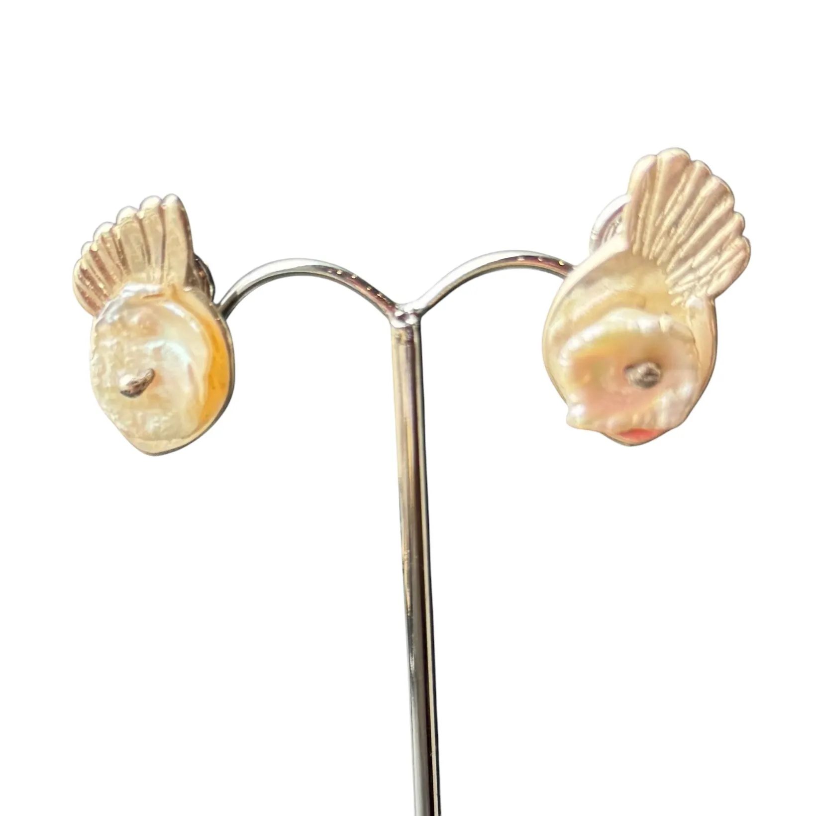 Keshi Pearl Fish Studs