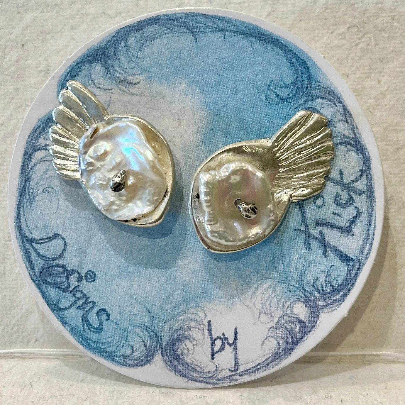 Keshi Pearl Fish Studs