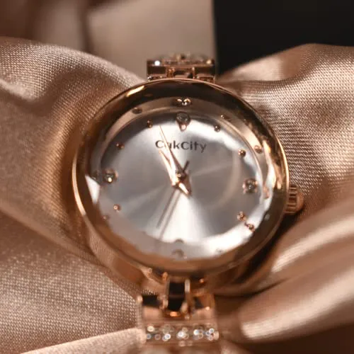 Ladies Pearl Bracelet Dress Analog Quartz Wristwatch