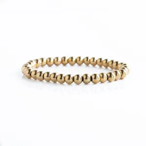 Layering Bracelets-6mm Gold Stacking Bracelets-Smooth