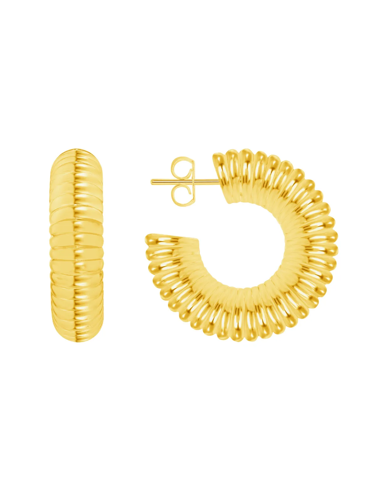 LeMel Coil Hoop Earring in Gold