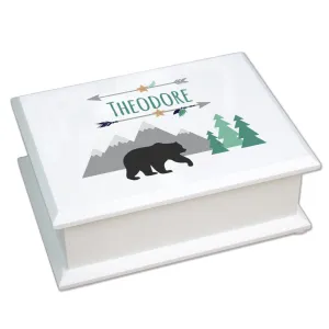 Lift Top Jewelry Box - Mountain Bear