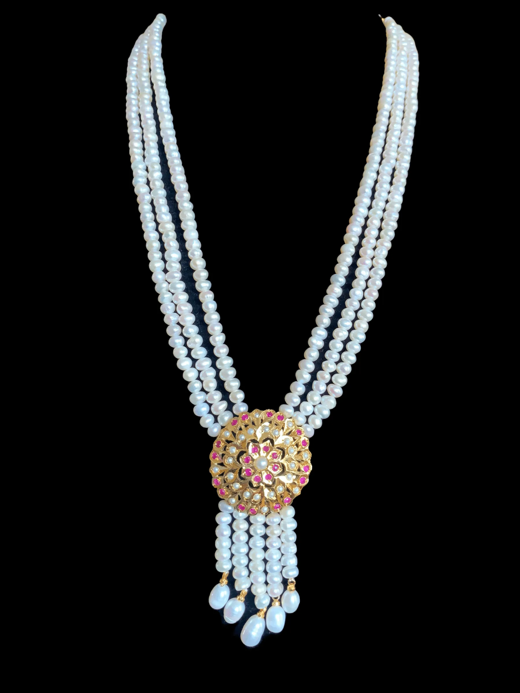 LN139  SAVAIRA freshwater pearl necklace with earrings ( READY TO SHIP)