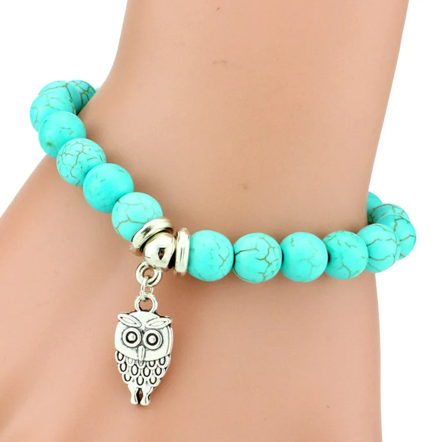 Love vintage charm bracelet femme Bohemian turquoise bracelets & bangles pulseras mujer pendants bracelets for women men jewelry