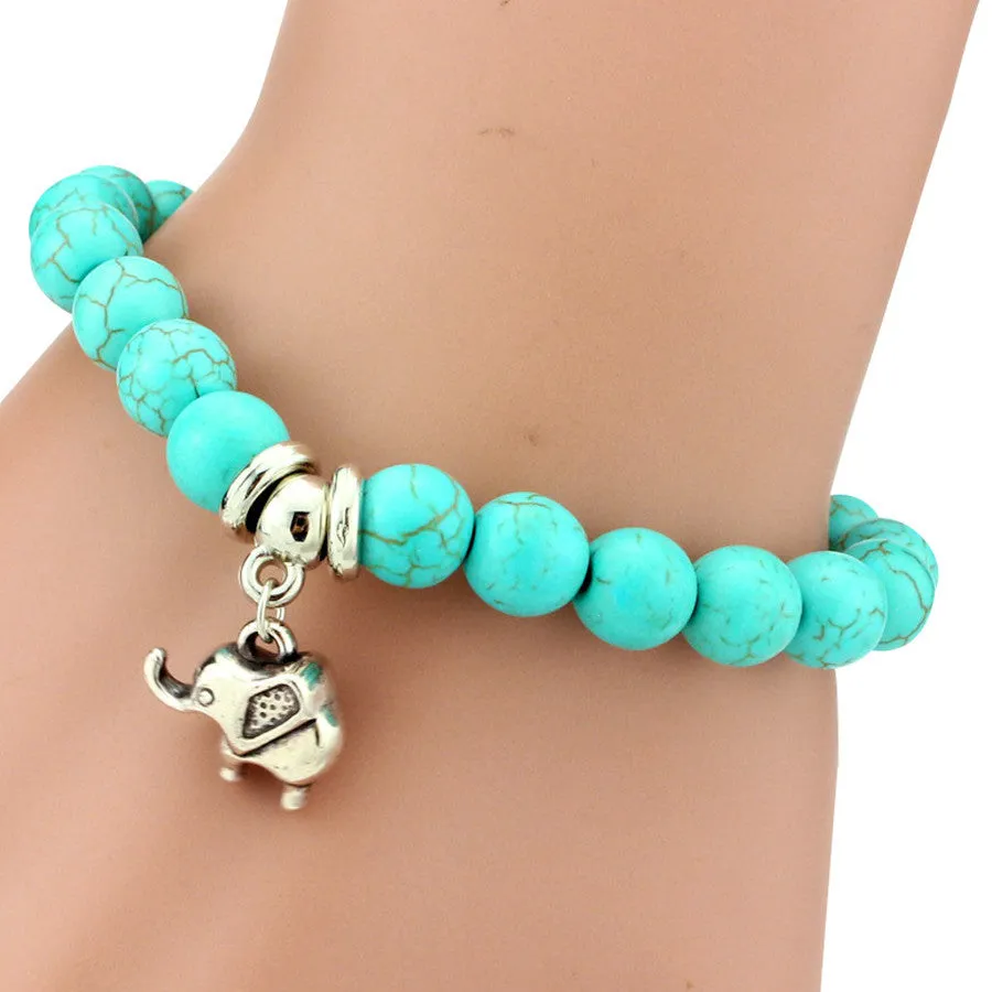 Love vintage charm bracelet femme Bohemian turquoise bracelets & bangles pulseras mujer pendants bracelets for women men jewelry