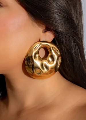 Lunar Ripple Earrings Gold