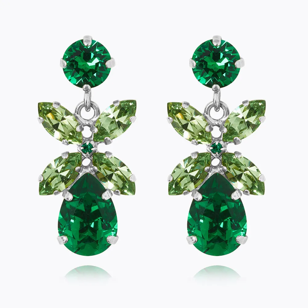 Mini Dione Earrings / Majestic Green Combo