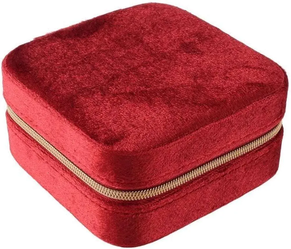 Mini Velvet Travel Jewelry Storage Case