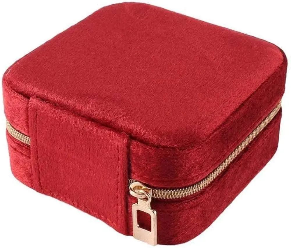 Mini Velvet Travel Jewelry Storage Case