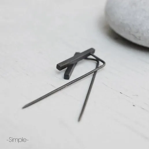 Minimalist industrial earrings N°2