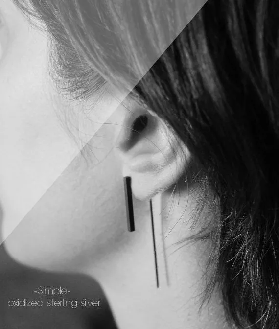 Minimalist industrial earrings N°2