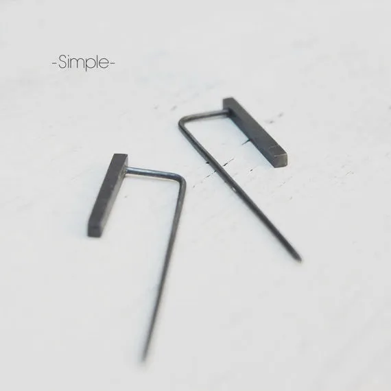 Minimalist industrial earrings N°2