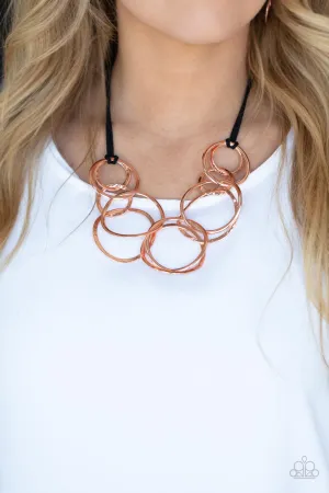 Necklace Spiraling Out of COUTURE - Copper N401