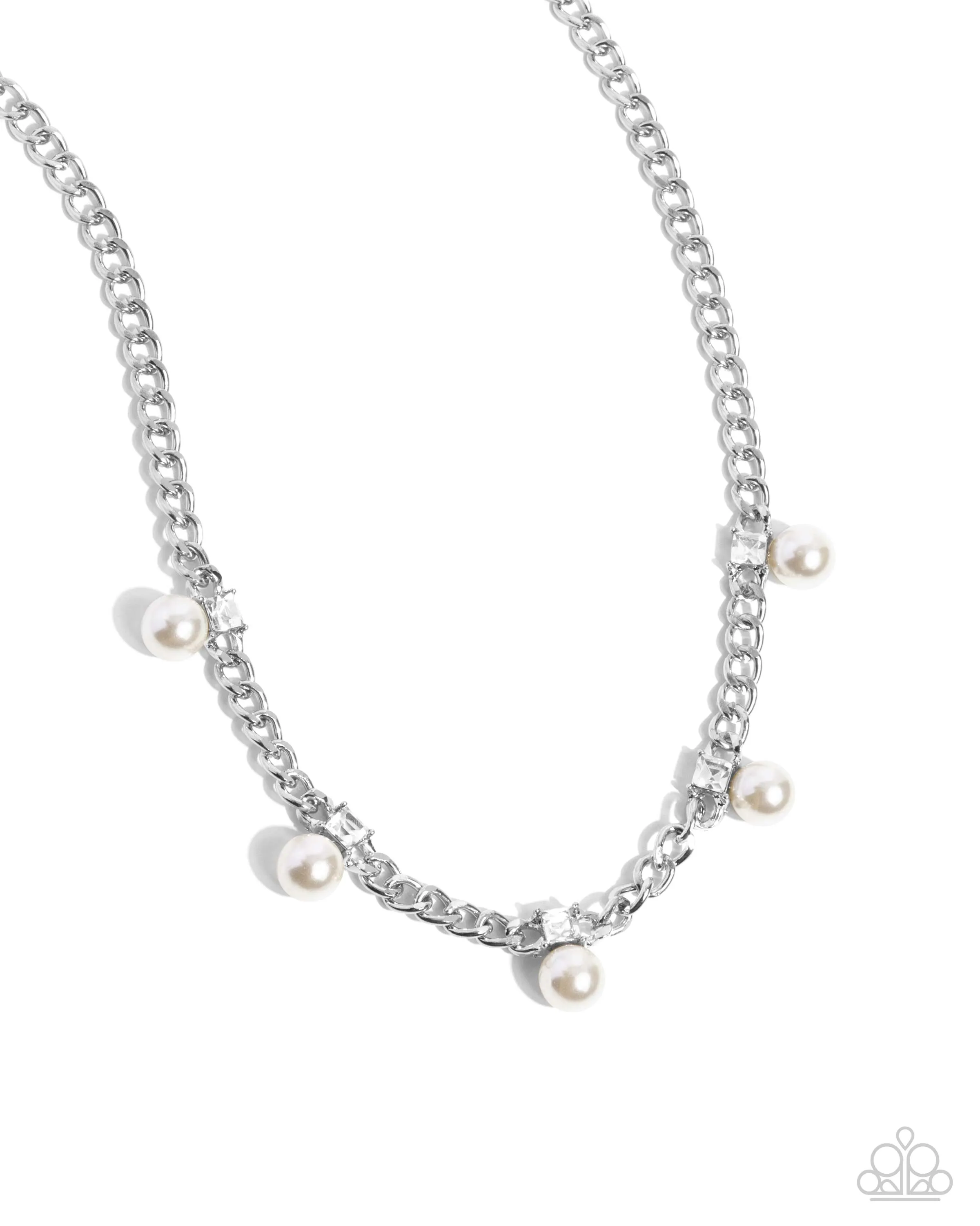 Necklaces Pearl Pedestal - White